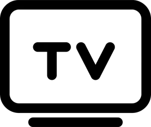 Minimalist T V Icon PNG