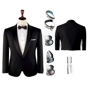 Minimalist Tuxedo Design PNG Erj PNG