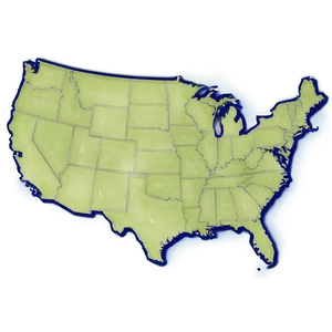 Minimalist Usa Map PNG Rre