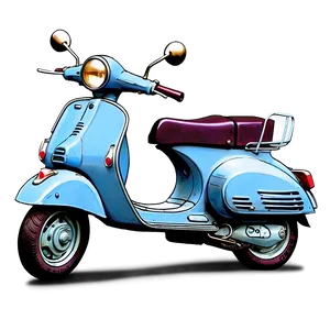 Minimalist Vespa Sketch PNG 56