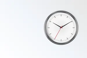 Minimalist Wall Clock Design PNG image