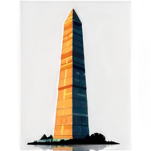 Minimalist Washington Monument Artwork PNG Lhl21