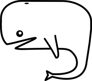 Minimalist Whale Graphic PNG image