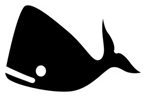Minimalist Whale Icon PNG image