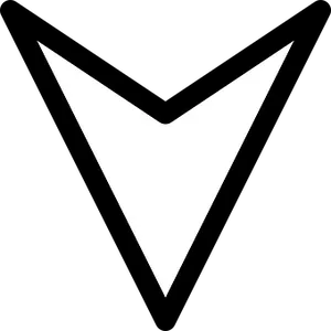 Minimalist White Arrowon Black Background