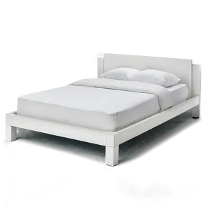 Minimalist White Bed Frame Png 14 PNG image