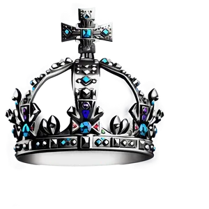 Minimalist White Crown Graphic Png 06252024 PNG image