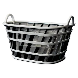 Minimalist White Laundry Basket PNG 28