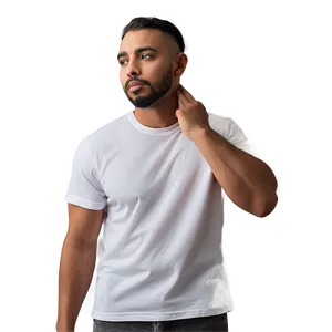 Minimalist White T-shirt Mockup PNG Lwx