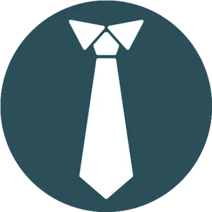 Minimalist White Tie Icon PNG image