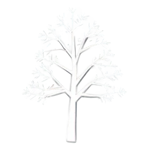 Minimalist White Tree Drawing PNG 5 PNG