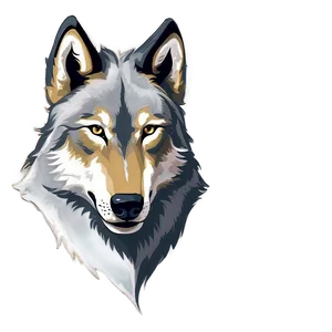Minimalist Wolf Face Design PNG 06292024 PNG
