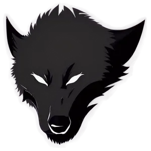 Minimalist Wolf Head Silhouette Png 06122024 PNG image