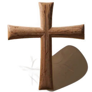 Minimalist Wooden Cross Png 05252024 PNG image