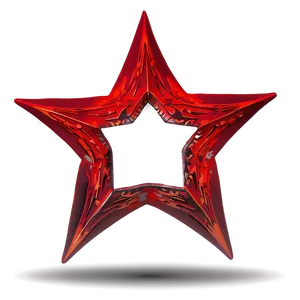 Minimalistic Red Star PNG 13