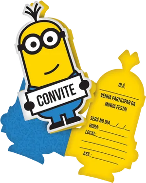 Minion Party Invitation Graphic