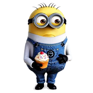 Minion With Cupcake Png Egb PNG image