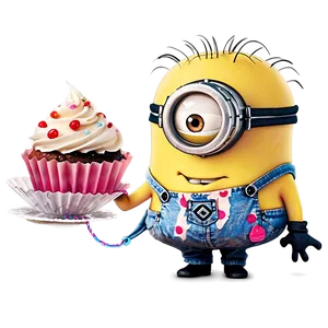 Minion With Cupcake Png Fxw24 PNG image