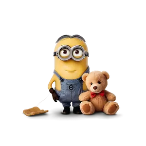 Minion With Teddy Bear Png 05232024 PNG image