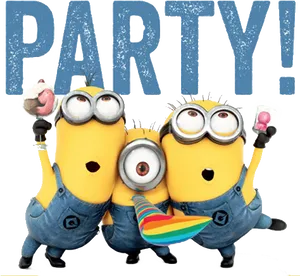 Minions Celebration Party PNG image