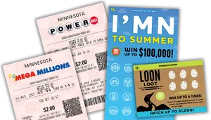 Minnesota Lottery Ticketsand Scratch Offs PNG image