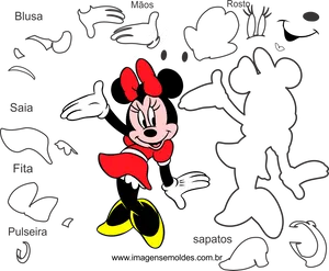 Minnie Mouse Assembly Guide PNG image