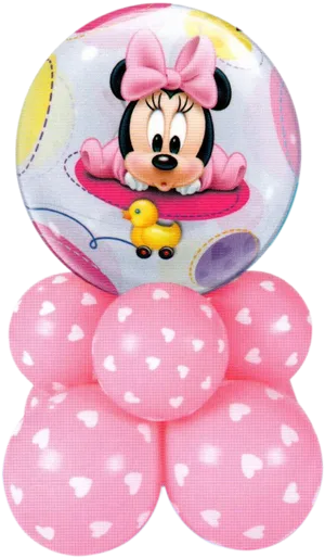 Minnie Mouse Balloon Decoration PNG image