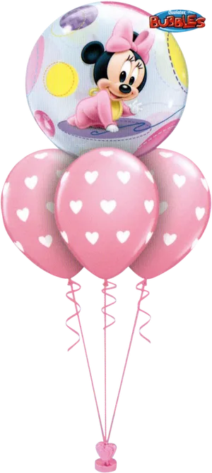 Minnie Mouse Birthday Balloons PNG image