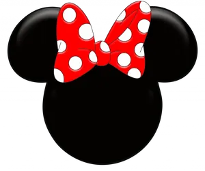 Minnie Mouse Ears Clipart PNG image