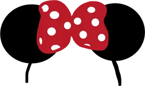 Minnie Mouse Ears Headband PNG image