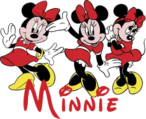 Minnie Mouse Expressions PNG image
