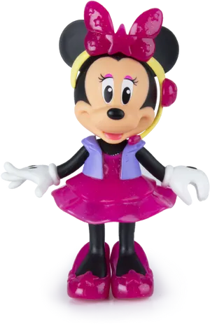 Minnie Mouse Figure Pink Dress PNG image