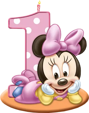 Minnie_ Mouse_ First_ Birthday_ Celebration PNG image