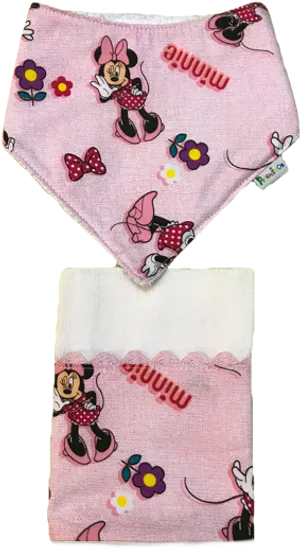 Minnie Mouse Pink Bandana Bib PNG image