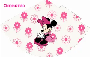 Minnie Mouse Pink Floral Background PNG image