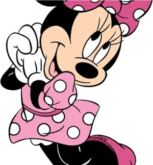 Minnie_ Mouse_ Winking_ Pose PNG image