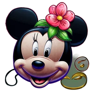 Minnie Mouse With Flowers Png Ukv86 PNG image