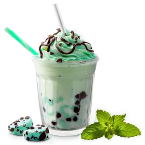 Mint Chocolate Chip Milkshake PNG 8