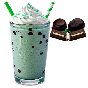 Mint Chocolate Chip Milkshake PNG Esw97