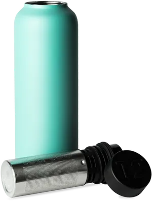 Mint Green Flaskand Cap PNG image