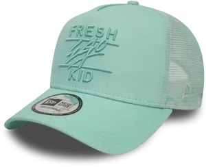 Mint Green Fresh Kid Cap PNG image