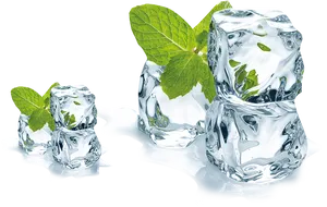 Minty Fresh Ice Cubes PNG image