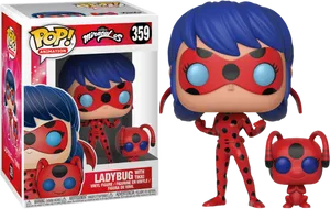 Miraculous Ladybug Funko Popwith Tikki PNG image