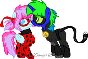 Miraculous Ladybug Inspired Ponies PNG image