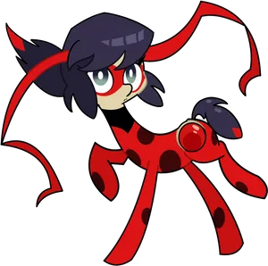 Miraculous Ladybug Pony Crossover Art PNG image