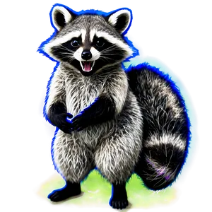 Mischievous Raccoon Art PNG 05232024