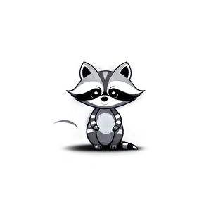 Mischievous Raccoon Art PNG 41