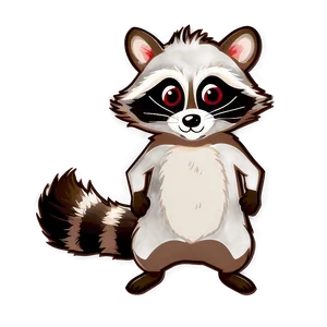 Mischievous Raccoon Art PNG 52