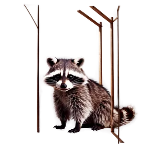 Mischievous Raccoon Art PNG Vba