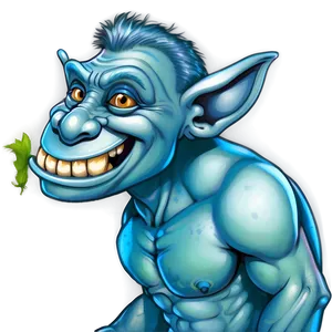 Mischievous Troll Illustration PNG 05232024